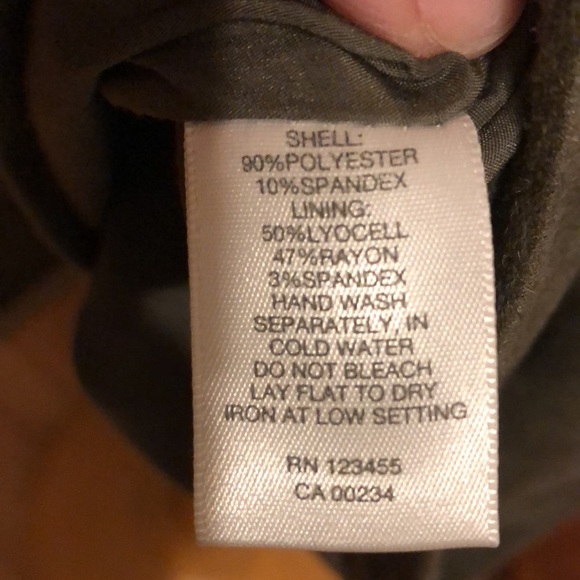 Design Lab Faux Suede in Cargo green lined slip dress Medium - Picture 4 of 5